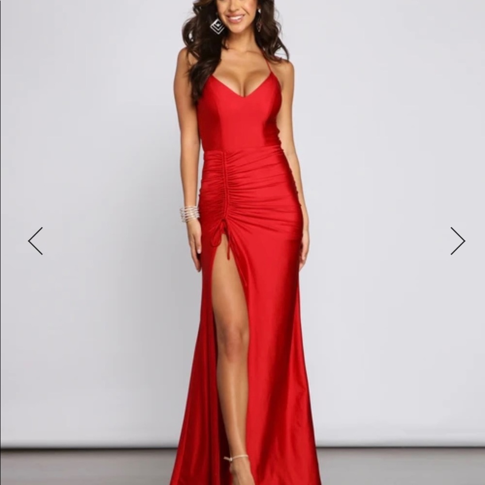 WHITNEY FORMAL HIGH-SLIT MERMAID DRESS